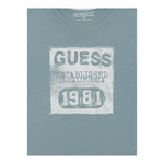 Guess T-Shirt Tinta Unita con Stampa per Bambino L5RI22K8HM4 AZZURRO GUESS 