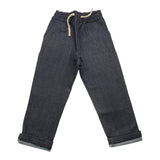 Numbers Jeans Tinta Unita Con Elastico In Vita Blu Per Bambino