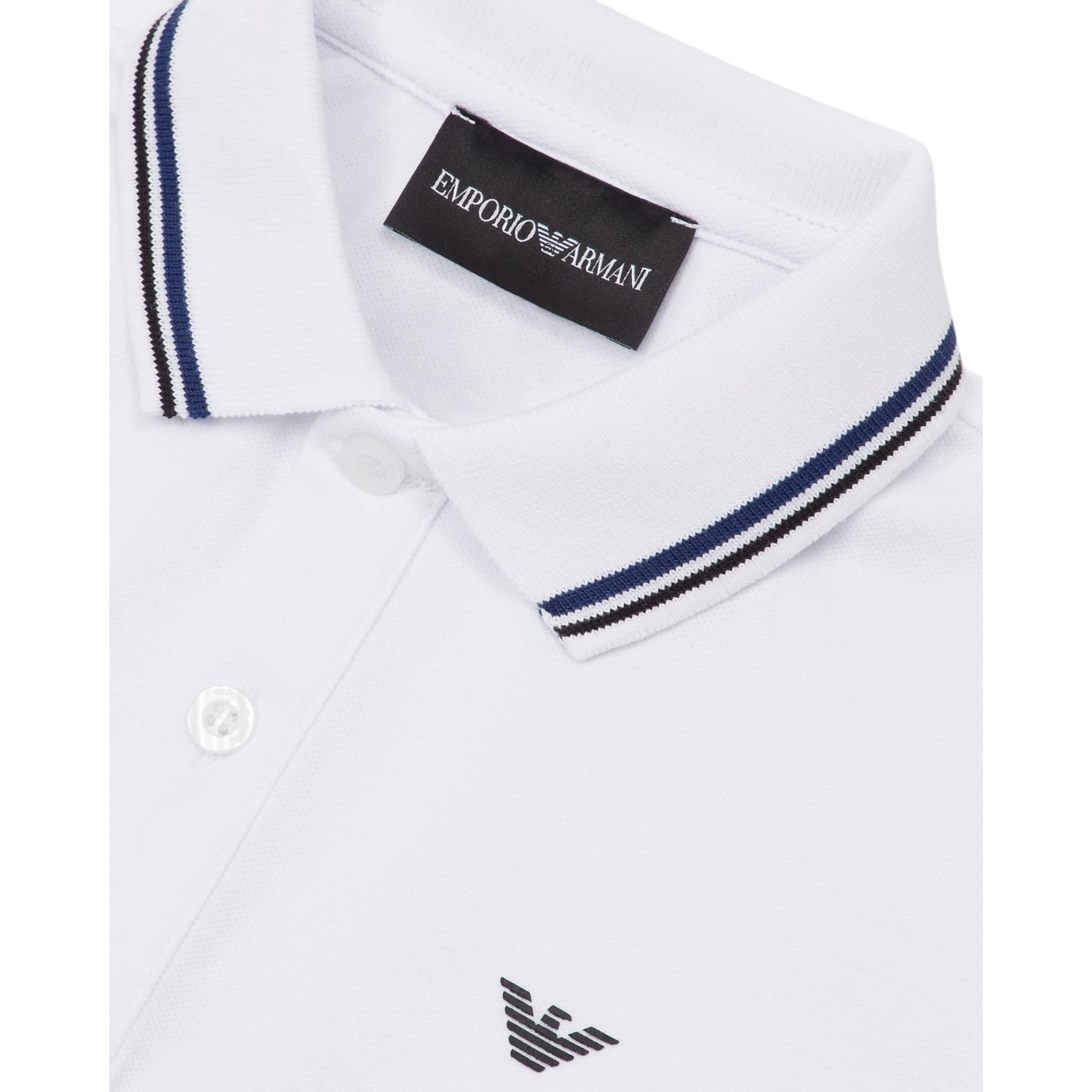 Emporio Armani Polo Mezza Manica Tinta Unita per Bambino 8N4FB3X BIANCO EMPORIO ARMANI 