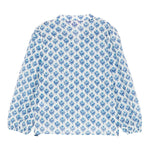 Saint Barth Camicia Manica Lunga Tinta Unita Fantasia Floreale per Bambina HRP002 BIANCO SAINT BARTH 