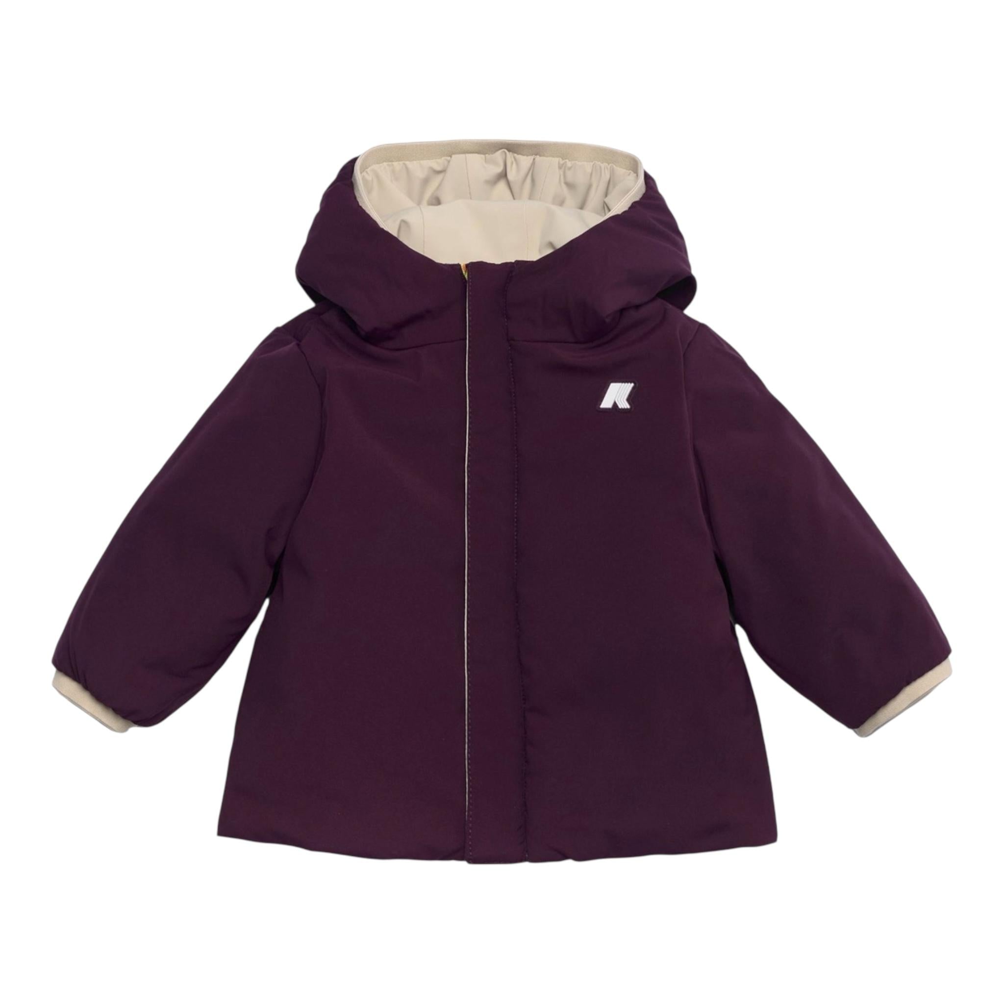 K-WAY giubbino bicolore reversibile  Viola/beige per Neonata K71338WXX VIOLA/BEIGE K-WAY 