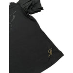 Miss Blumarine T-Shirt tinta unita con Brillantini Nero per Bambina IA3044J5003 NERO MISS BLUMARINE 