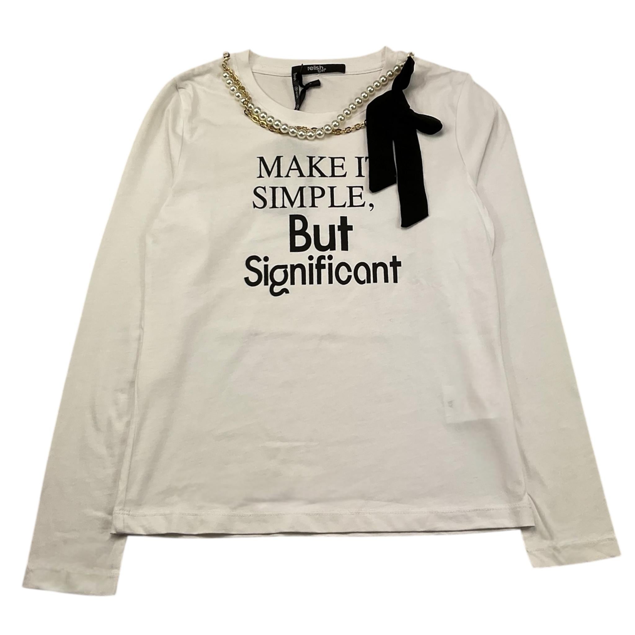 RELISH shirt girocollo tinta unita con catena Bianco per Bambina RGA230103306 BIANCO RELISH 