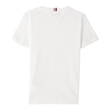 Tommy Hilfiger T-Shirt Girocollo Tinta Unita con Stampa per Bambino KB0KB09536 BIANCO TOMMY HILFIGER 