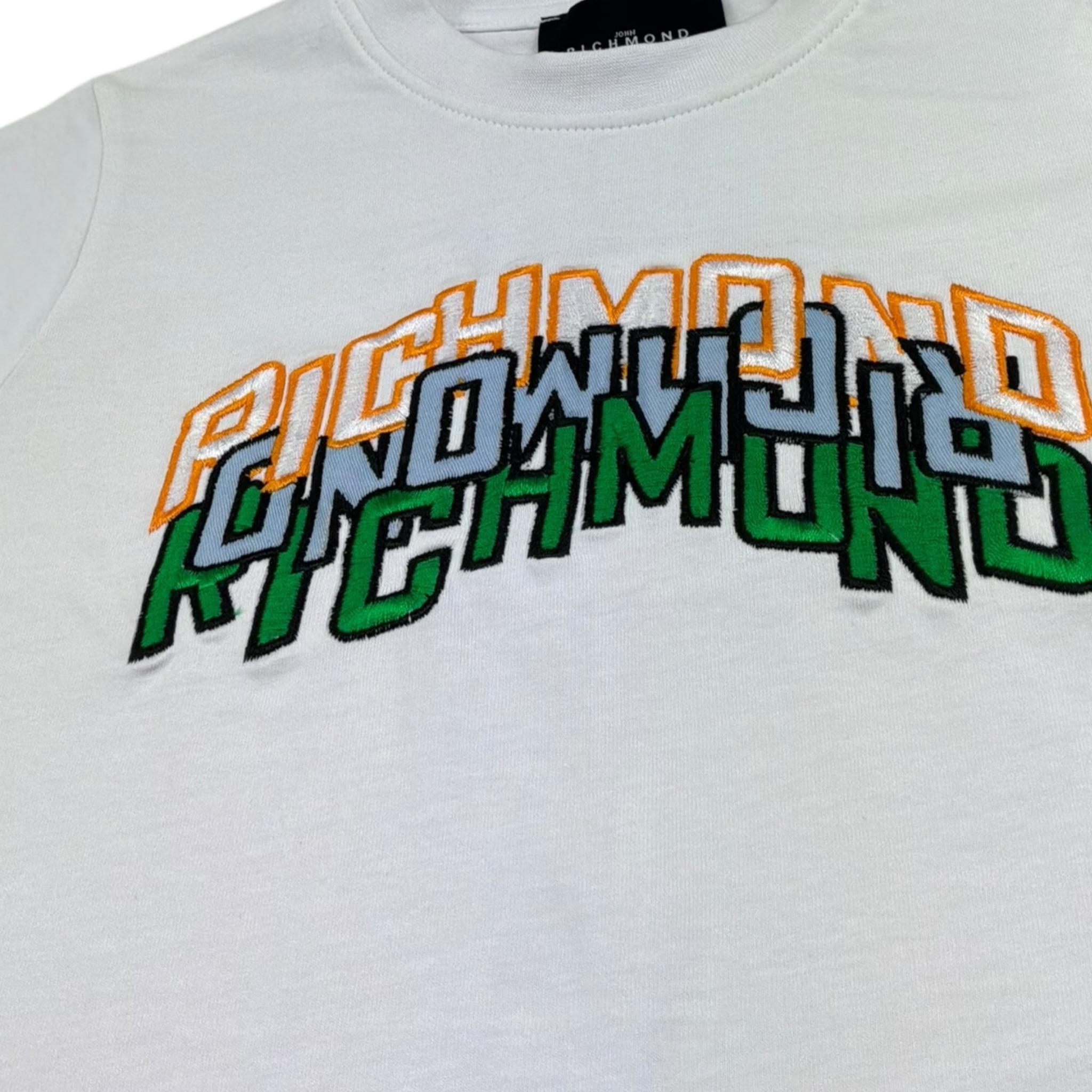 John Richmond T-Shirt Girocollo Tinta Unita con Stampa per Bambino RBP26042TS BIANCO JOHN RICHMOND 