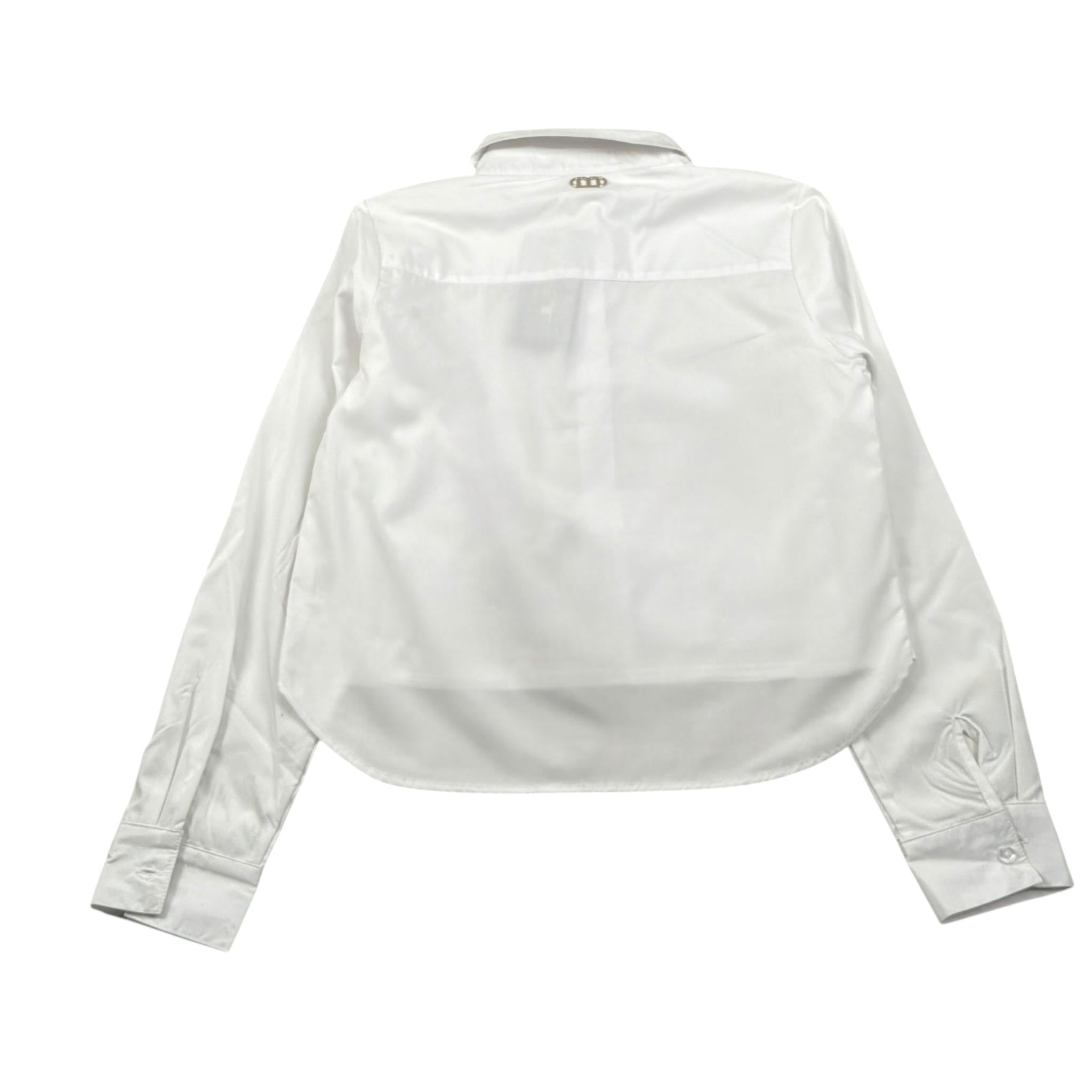 Met Camicia Tinta Unita Manica Lunga per Bambina MG31162 BIANCO MET 