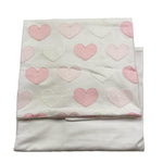 Ninnaoh Coperta Tinta Unita con Fantasia Cuori per Neonata E21COP14 BIANCO NINNAOH 