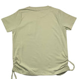 Hinnominate T-Shirt Girocollo Tinta Unita Con Lacci Verde Per Bambina