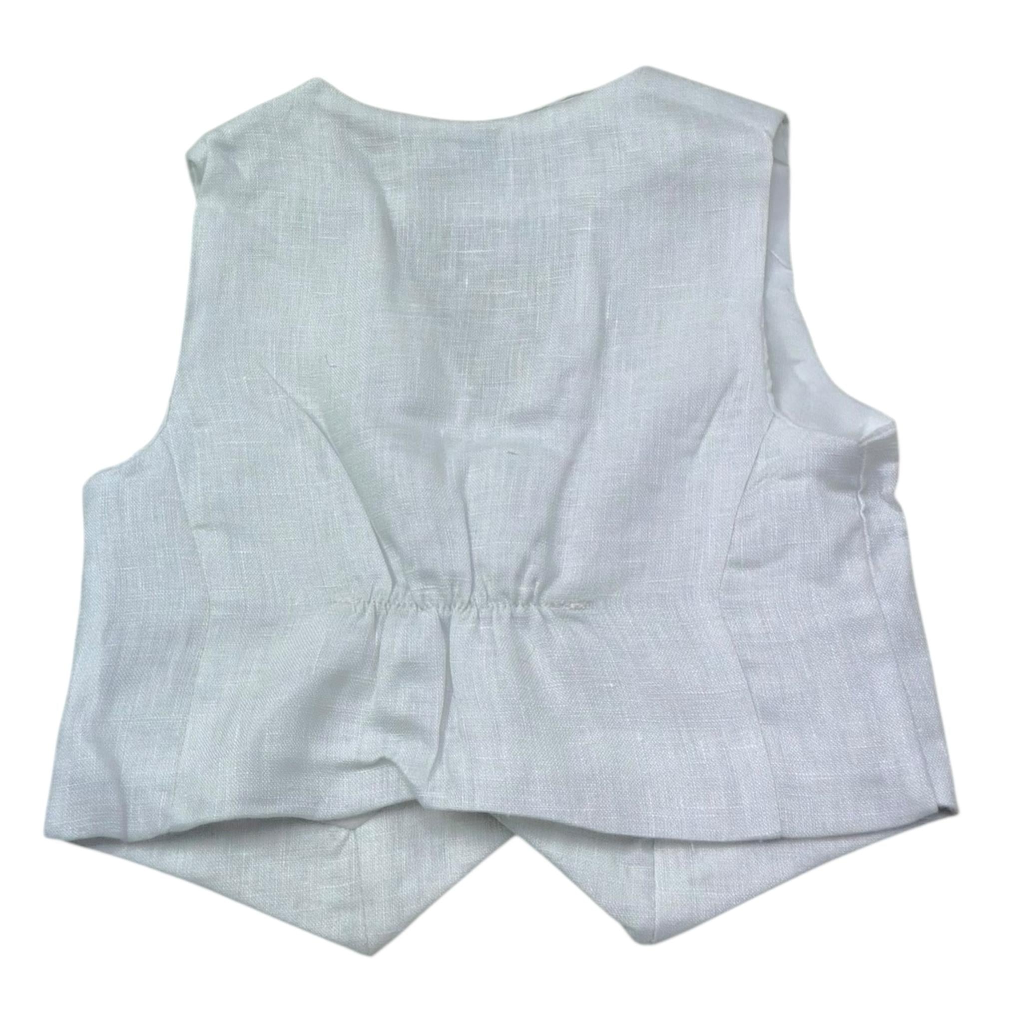 Manuel & Frank Gilet Tinta Unita con Bottoni In Contrasto per Neonato MF5120I BIANCO MANUEL & FRANK 