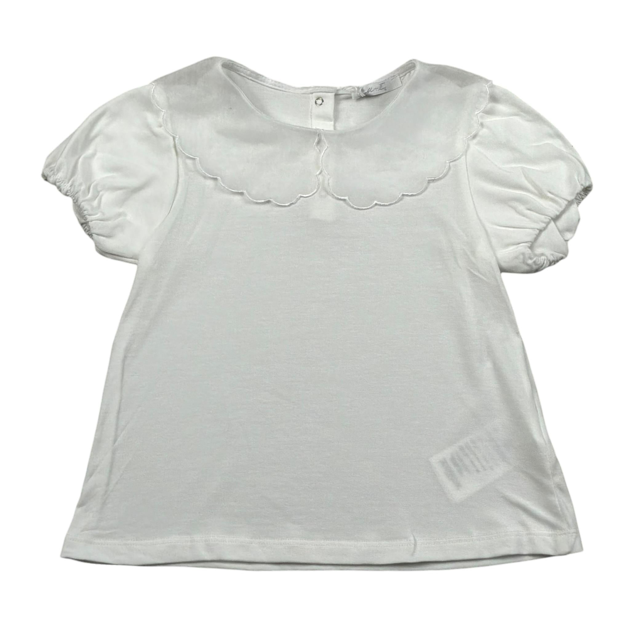M+E' T-Shirt tinta unita con Colletto Bianco per Neonata UE1773NXX BIANCO M+E' 