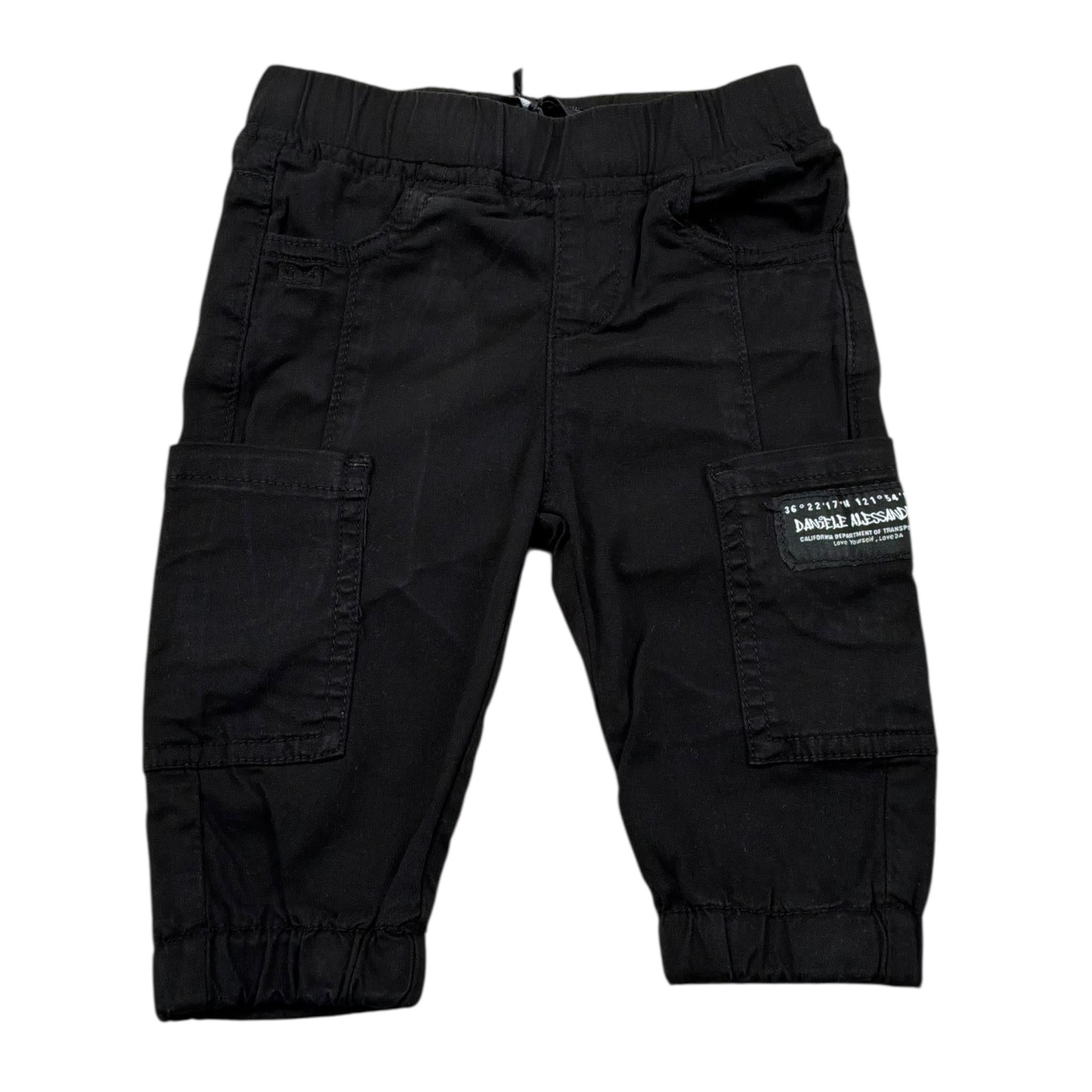 Daniele Alessandrini Pantalone Tinta Unita con Elastico In Vita per Bambino 1295P00262J NERO DANIELE ALESSANDRINI 