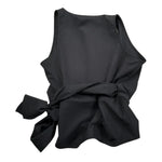 Xacus Pantalone Tinta Unita con Elastico In Vita per Bambina 85151 NERO XACUS 