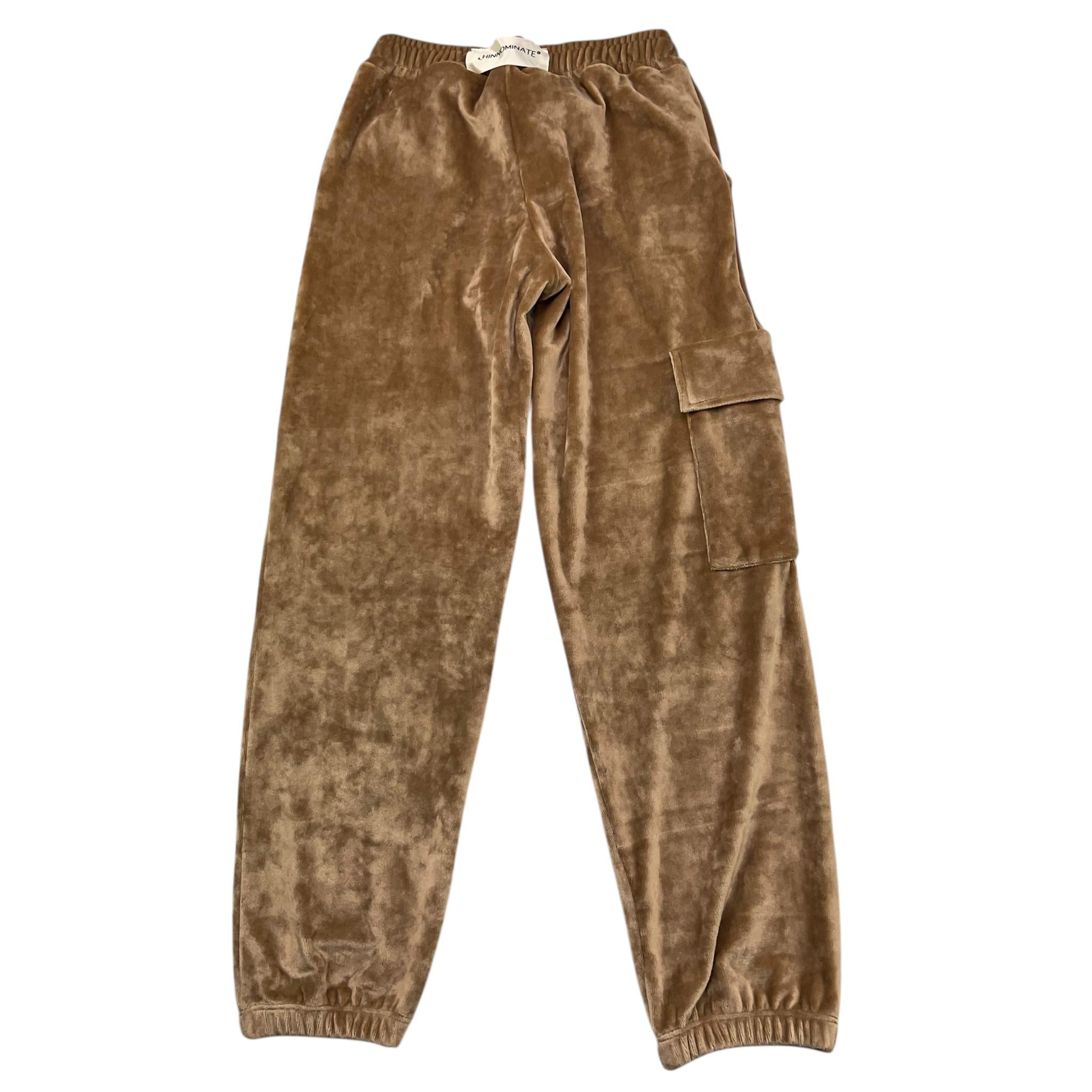 HINNOMINATE pantalone tinta unita in ciniglia Beige per Bambina 3641P00054 BEIGE HINNOMINATE 