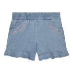 Guess Short In Denim Tinta Unita con Logo per Neonata K4GD04D5160 AZZURRO GUESS 