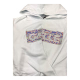 Gaelle Mädchen Uni Glitzer Kapuzenpullover Weiß