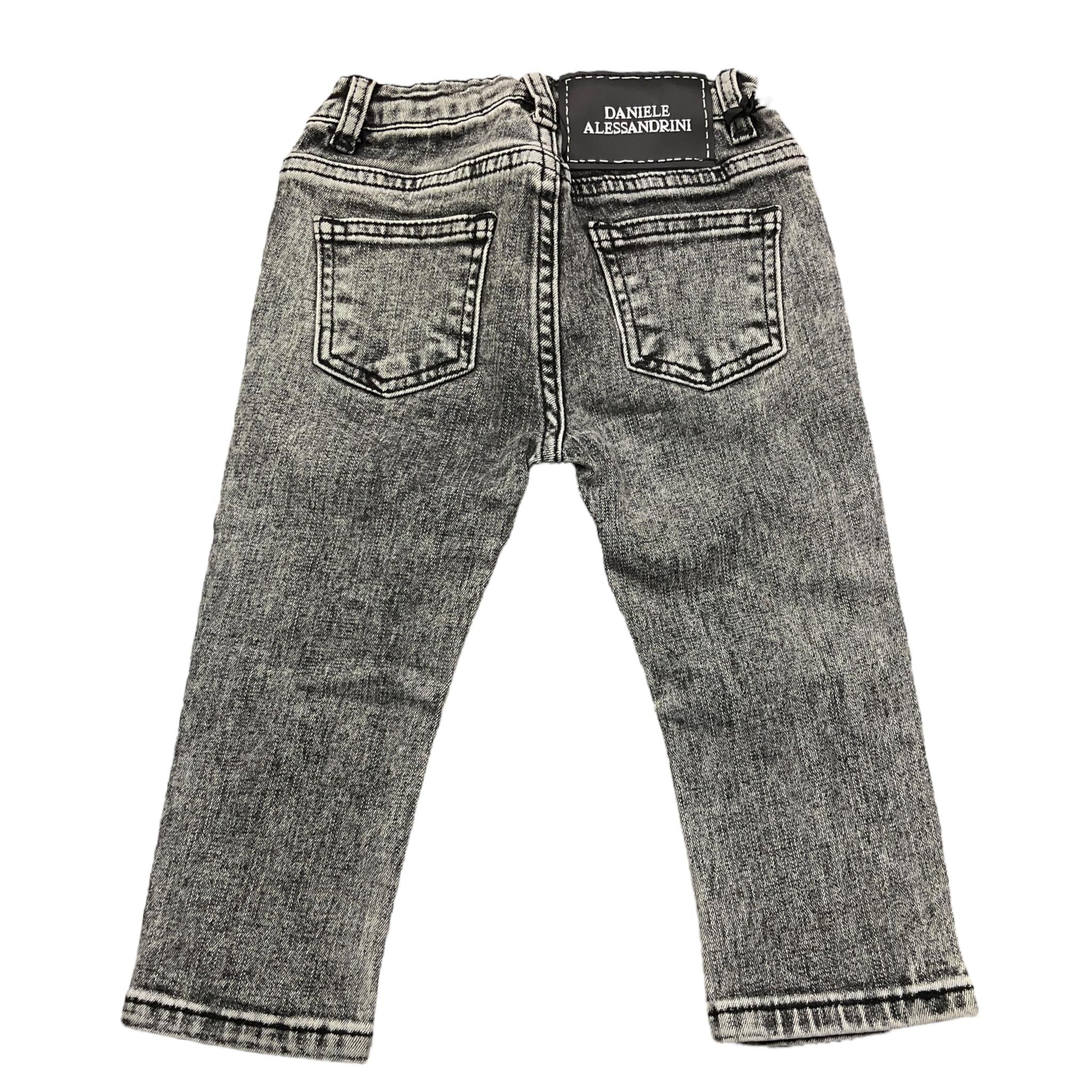 DANIELE ALESSANDRINI jeans tinta unita con girovita regolabile Grigio per Neonato 91PD00031 GRIGIO DANIELE ALESSANDRINI 