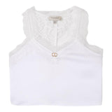 Twinset Top Tinta Unita con Ricami per Bambina 251GJ2454 BIANCO TWINSET 