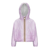 K-Way Giubbino Reversibile Bicolore con Cappuccio per Bambina K41337WX BIANCO/ROSA K-WAY 