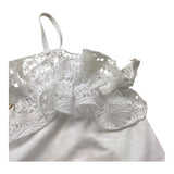 Twinset Top A Bretelle Tinta Unita con Ricami per Bambina 251GJ2QR5 BIANCO TWINSET 
