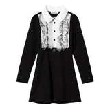 TWINSET abito bicolore con finta camicia  Bianco/nero per Bambina 242GJ2040 BIANCO/NERO TWINSET 