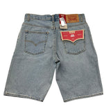 Levi'S Bermuda In Denim Tinta Unita con Strappi per Bambino 89EK7191J AZZURRO LEVI'S 