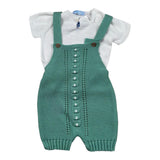 Mac Ilusio'N Completo 2 Pezzi Salopette-Maglia per Neonata 9642 BIANCO/VERDE MAC ILUSIO'N 