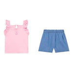 Guess Completo 2 Pezzi T-Shirt-Short per Neonata A4GG12K6YW0 ROSA GUESS 