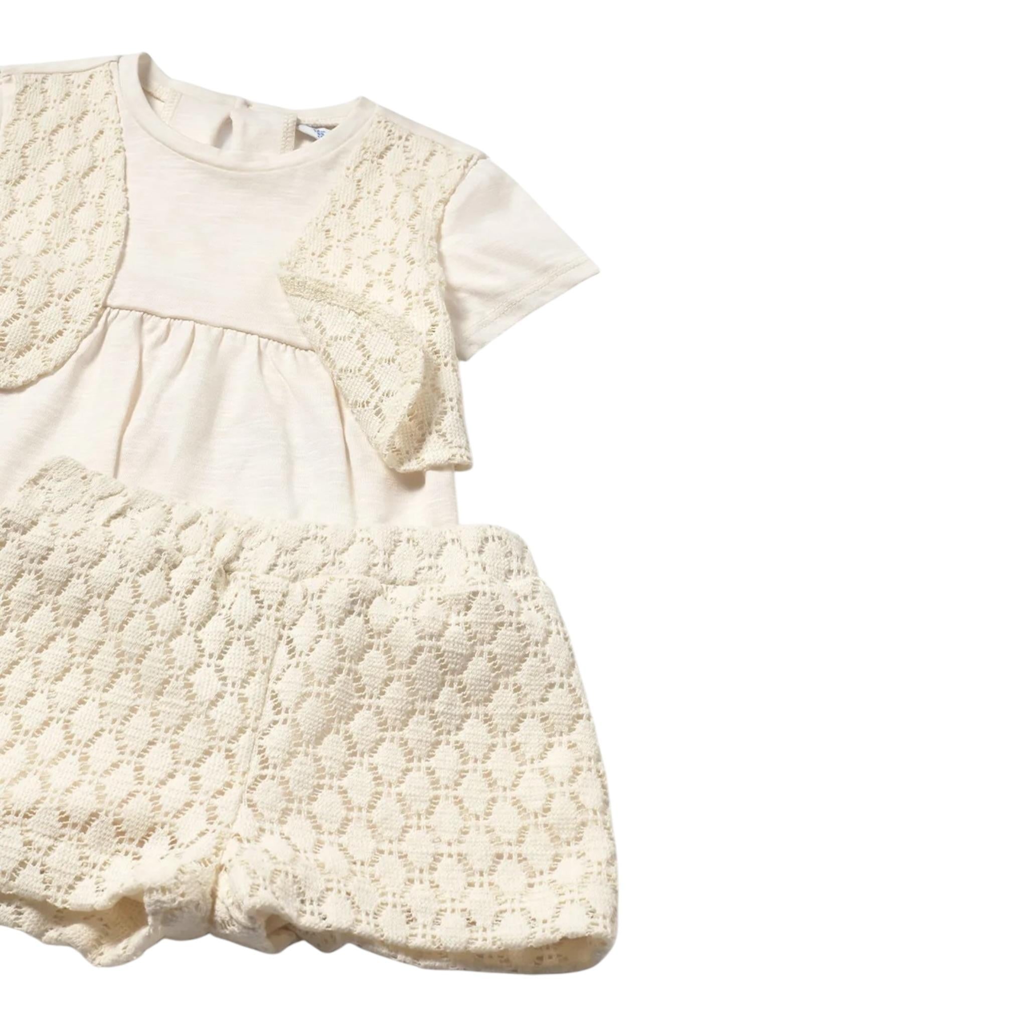 Mayoral Completo 2 Pezzi T-Shirt-Short per Neonata 1239X PANNA MAYORAL 