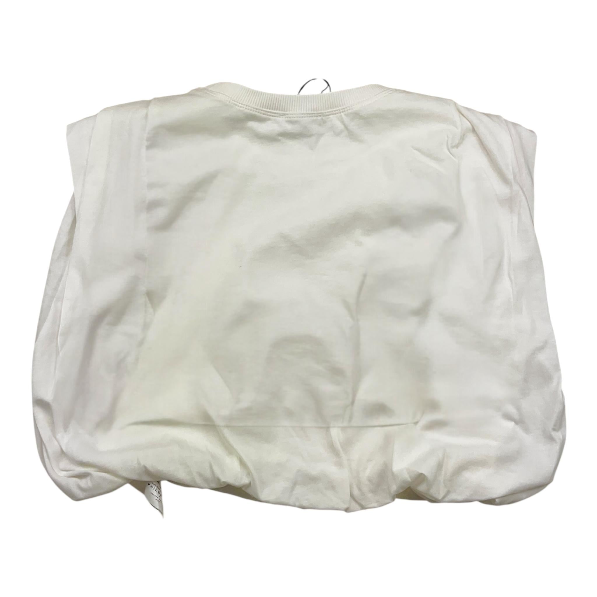 Philosophy Felpa Girocollo Tinta Unita Giromanica per Bambina I9E608 BIANCO PHILOSOPHY 