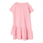 Liu Jo Abito Mezza Manica Tinta Unita con Brillantini per Bambina KA4128 ROSA LIU JO 