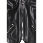 Patrizia Pepe Giubbino In Ecopelle tinta unita con Zip Nero per Bambina 7O0014X NERO PATRIZIA PEPE 