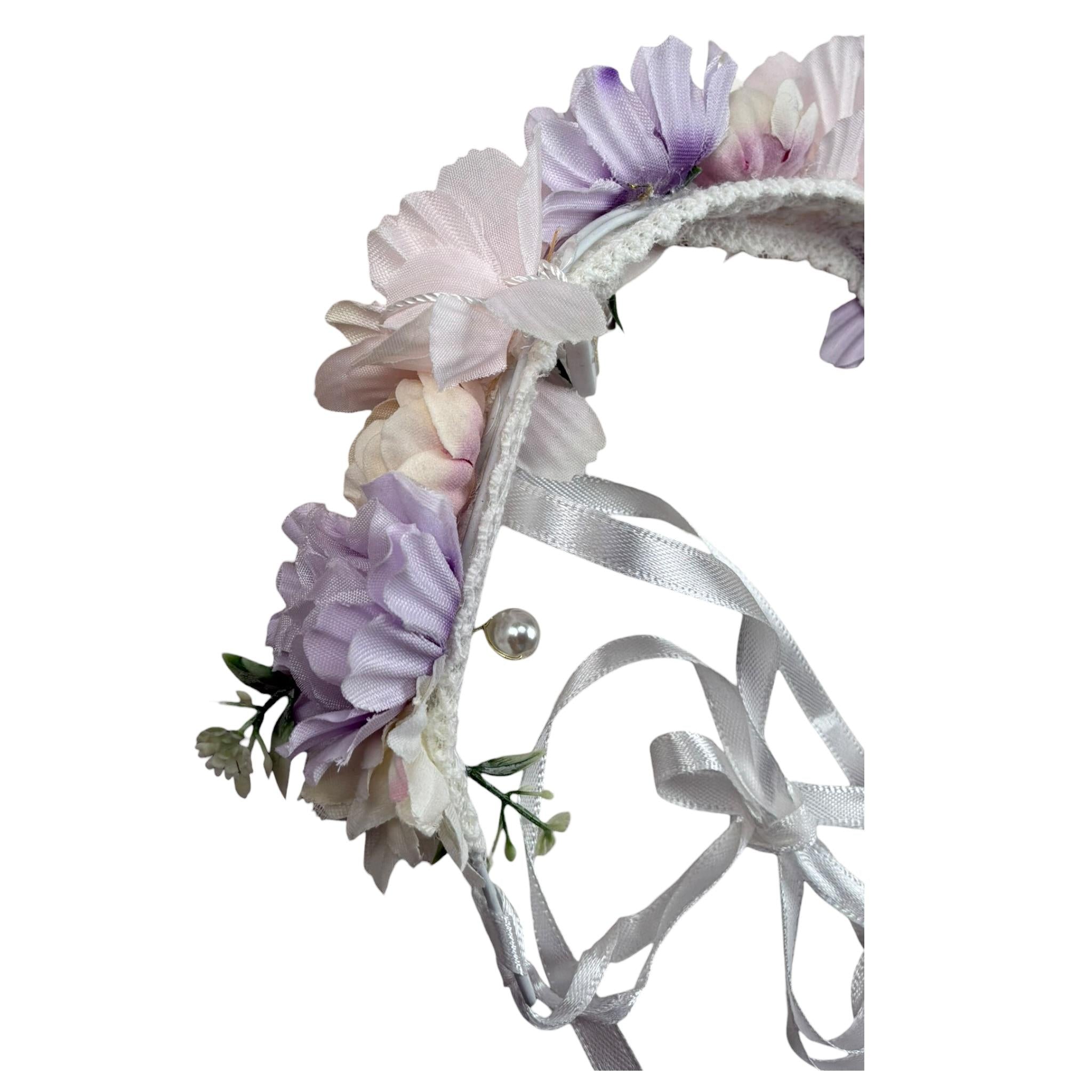 Les Gamins Cerchietto Tinta Unita con Applicazioni per Bambina 023026 BIANCO LES GAMINS 