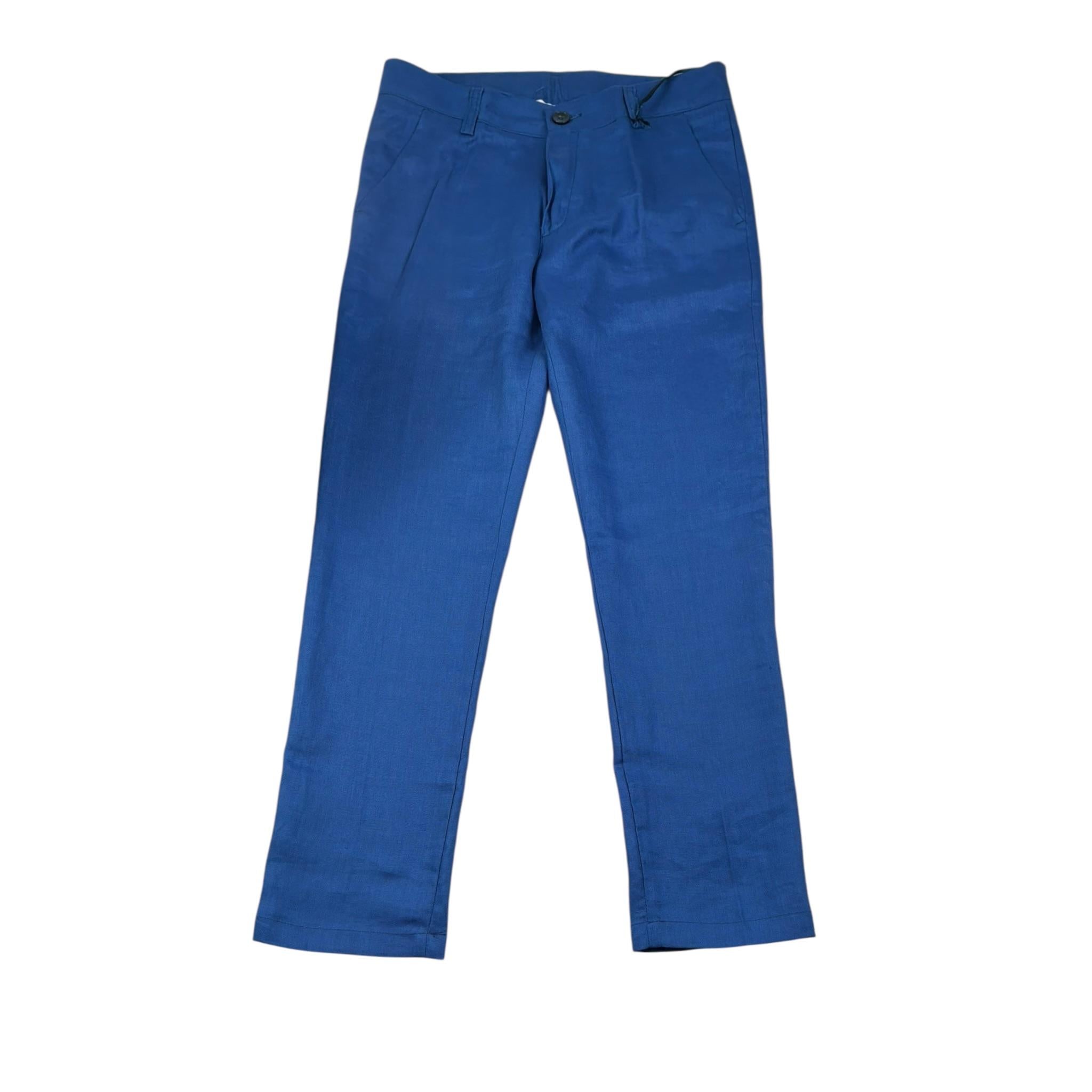 Manuell & Frank Pantalone Tinta Unita con Girovita Regolabile per Bambino MF1492R BLU MANUELL & FRANK 