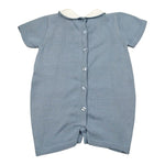 Le Coconne Pagliaccetto Tinta Unita con Colletto per Neonato LCN2567 AZZURRO LE COCONNE 