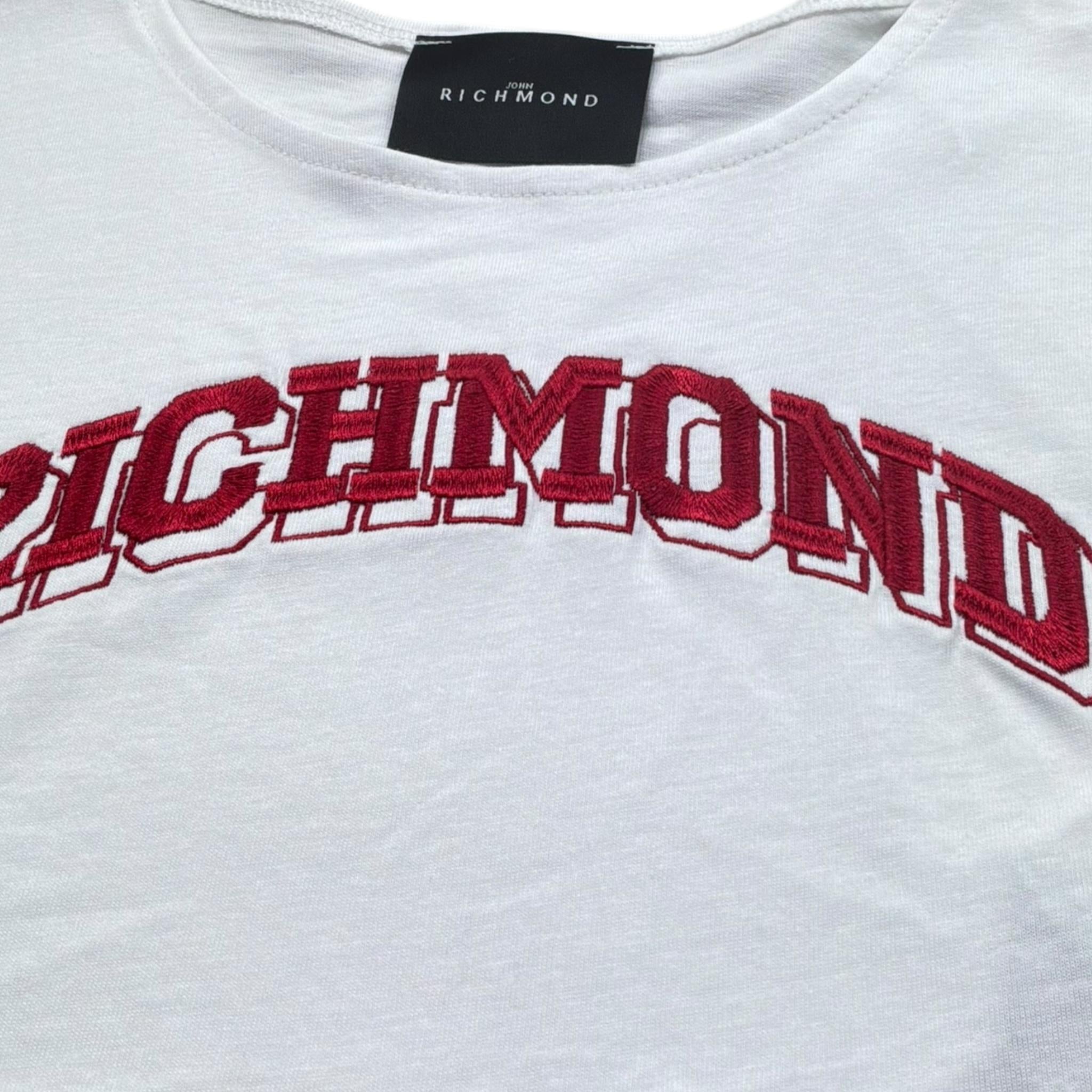 John Richmond Top Tinta Unita con Stampa per Bambina RGP26094TO BIANCO JOHN RICHMOND 