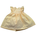 Le Bebe' Abito Tinta Unita con Fiocco per Neonata LBG6397 GIALLO LE BEBE' 