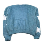 LU LU BY MISS GRANT maglia tinta unita con stampa stelle Azzurro per Bambina LL3153XX AZZURRO LU LU BY MISS GRANT 