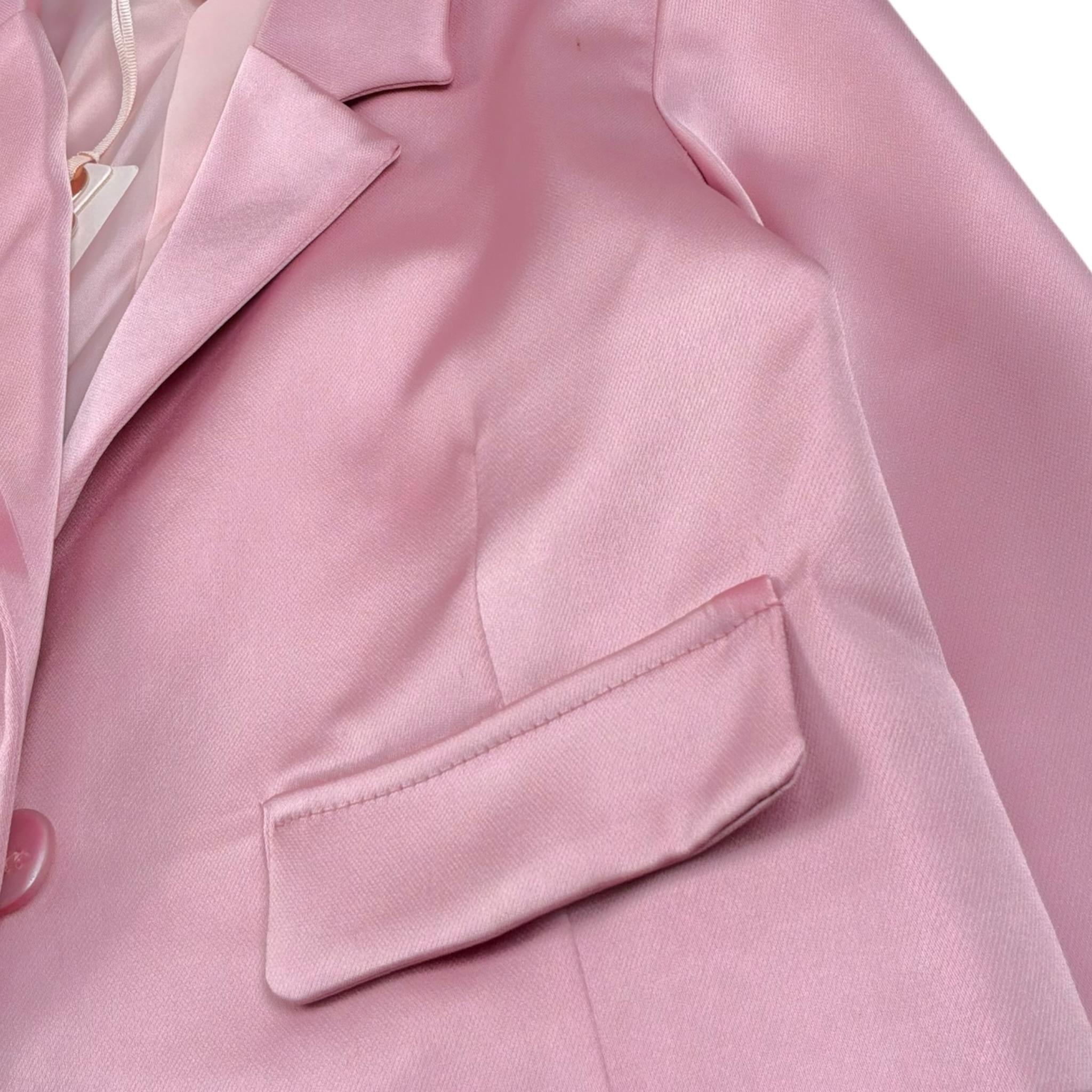 Please Giacca Tinta Unita In Raso per Bambina JB01310G73XX ROSA PLEASE 