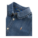 RALPH LAUREN camicia manica lunga in denim tinta unita Blu per Bambina 312698854001 BLU RALPH LAUREN 