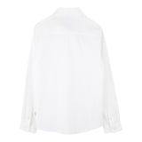 Boss Camicia Manica Lunga Tinta Unita con Logo per Bambino J52010X BIANCO BOSS 