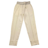 Dnj Pantalone Tinta Unita con Elastico In Vita In Contrasto per Bambino PFD5102J PANNA DNJ 