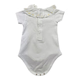 Wedoble Bodysuit mit halben Ärmeln, einfarbig, mit weißem Kragen für Babys