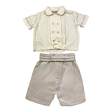 La Stupenderia Completo 2 Pezzi Camicia Modello Body-Bermuda per Neonato CCT77 PANNA LA STUPENDERIA 