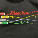 MOSCHINO shirt tinta unita girocollo con stampa Nero per Neonato M6O00R NERO MOSCHINO 