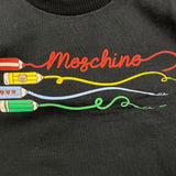 MOSCHINO shirt tinta unita girocollo con stampa Nero per Neonato M6O00R NERO MOSCHINO 