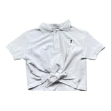 Trussardi Polo Modello Crop Tinta Unita per Bambina TGP26066PO BIANCO TRUSSARDI 