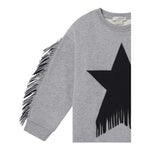 STELLA McCARTNEY felpa girocollo tinta unita con stampa Grigio per Bambina TV1D90 GRIGIO STELLA McCARTNEY 
