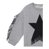 STELLA McCARTNEY felpa girocollo tinta unita con stampa Grigio per Bambina TV1D90 GRIGIO STELLA McCARTNEY 