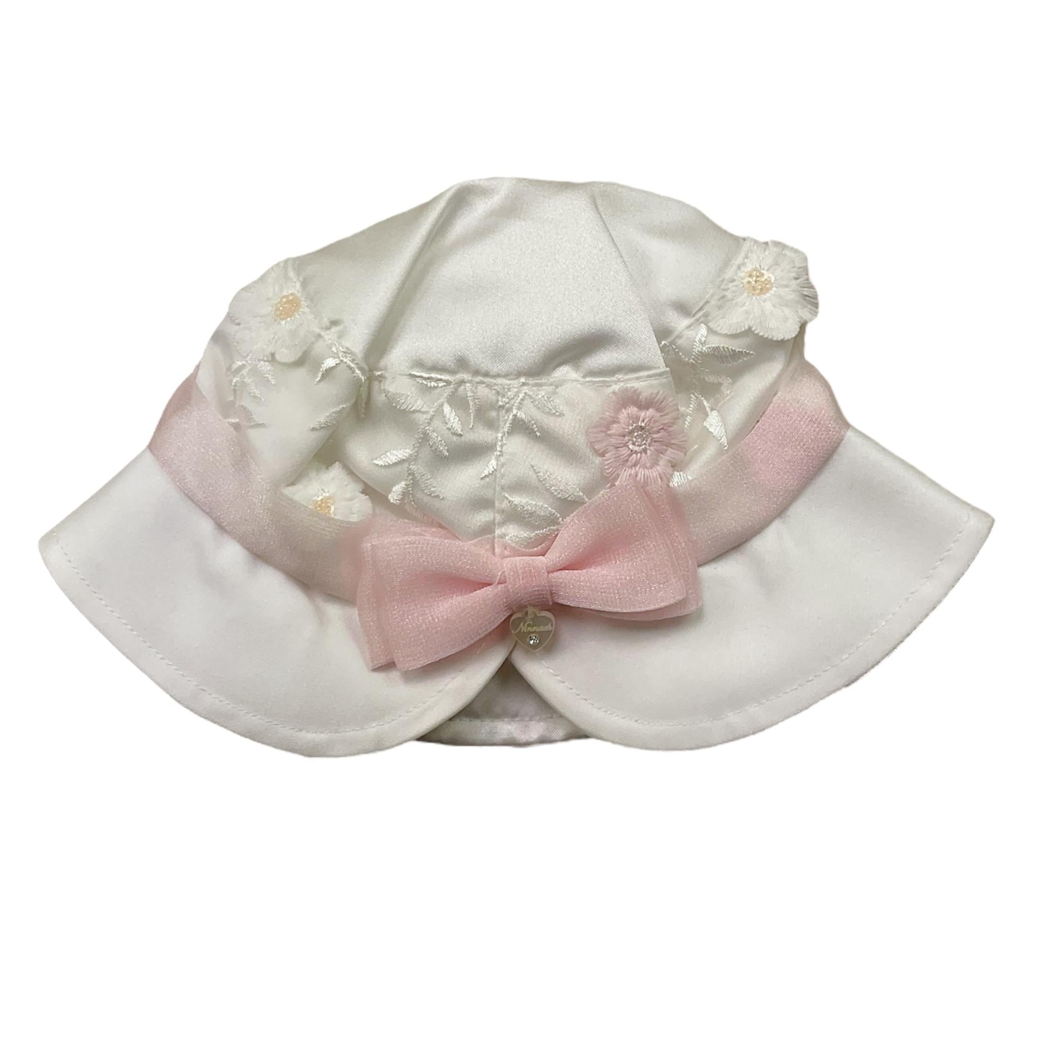Ninnaoh Cappello Tinta Unita con Fiocco per Neonata E1989 BIANCO NINNAOH 