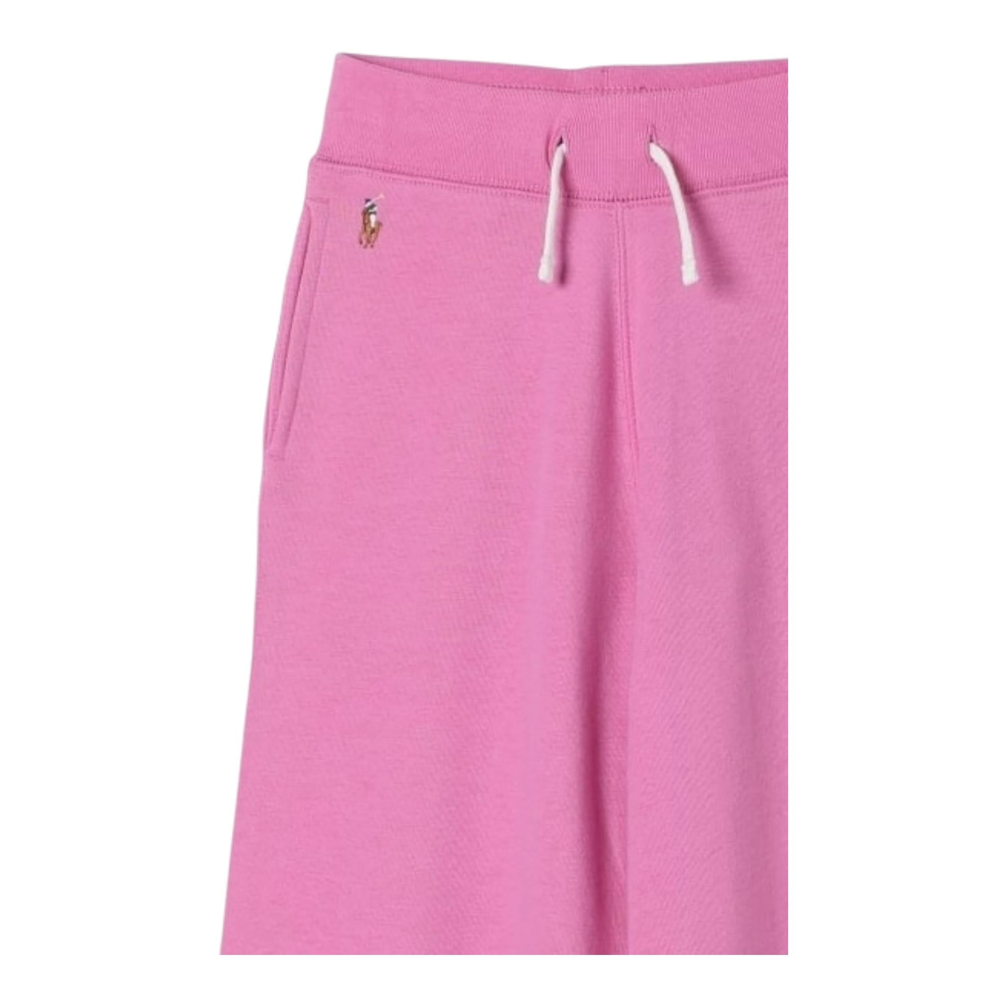 Ralph Lauren Pantalone Tinta Unita Modello A Palazzo per Bambina 313957843002 FUXIA RALPH LAUREN 